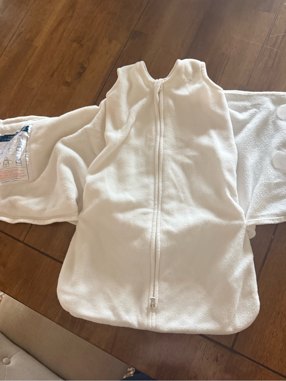 Halo White Fleece Infant Sleep Sack with Front Zipper